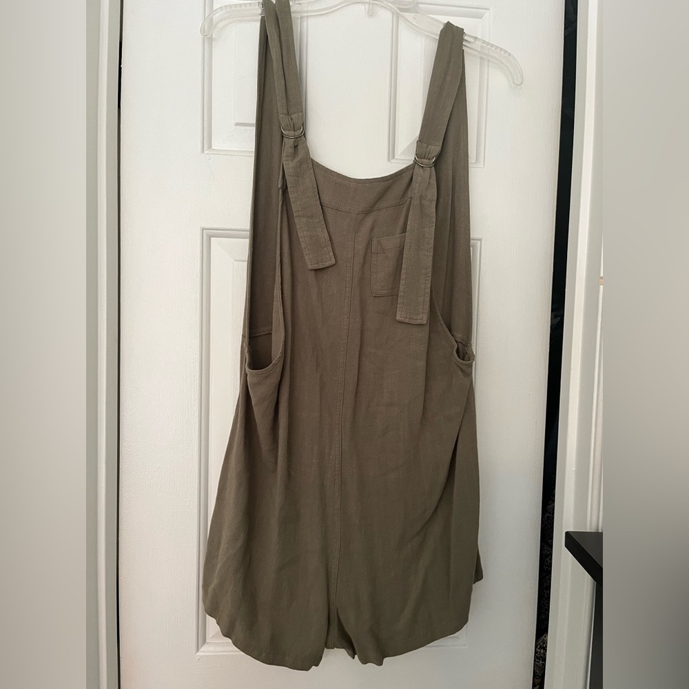 Green casual overalls
